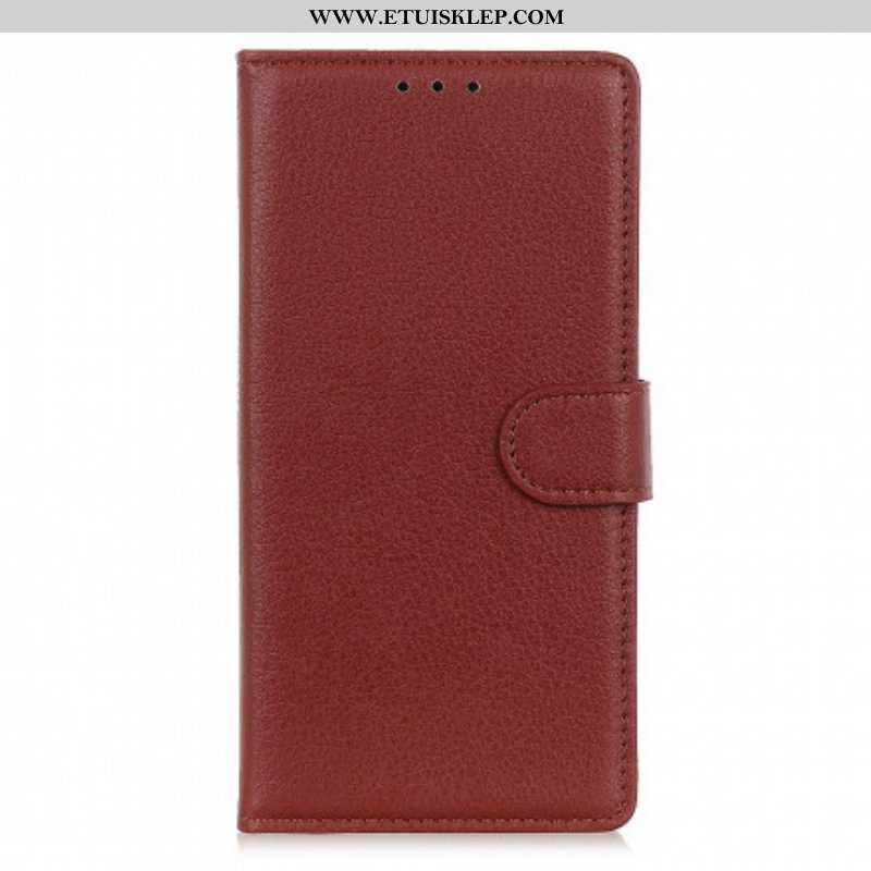 Etui Folio do Xiaomi Redmi Note 10 / 10S Efekt Skóry Liczi Premium